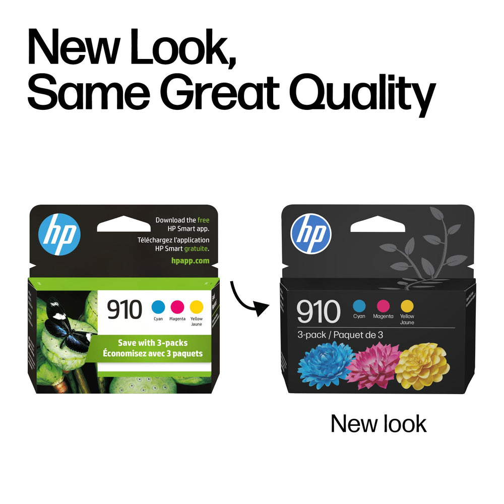 HP tinta 910 gota muestra saturación para colores vivos