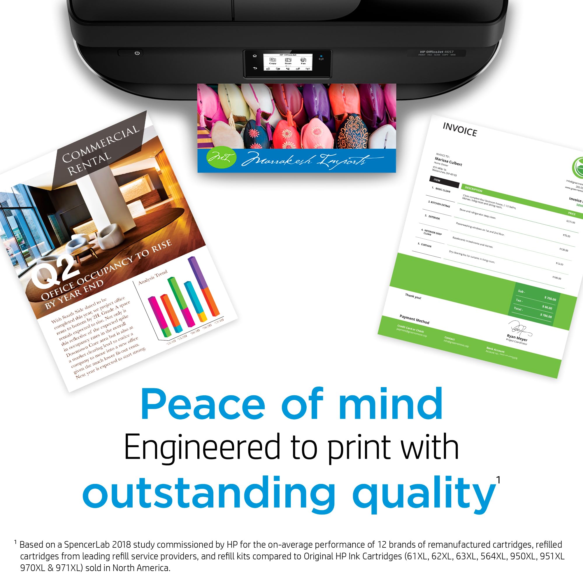 HP etiqueta del 910XL con número de modelo 3YL65AN claramente visible