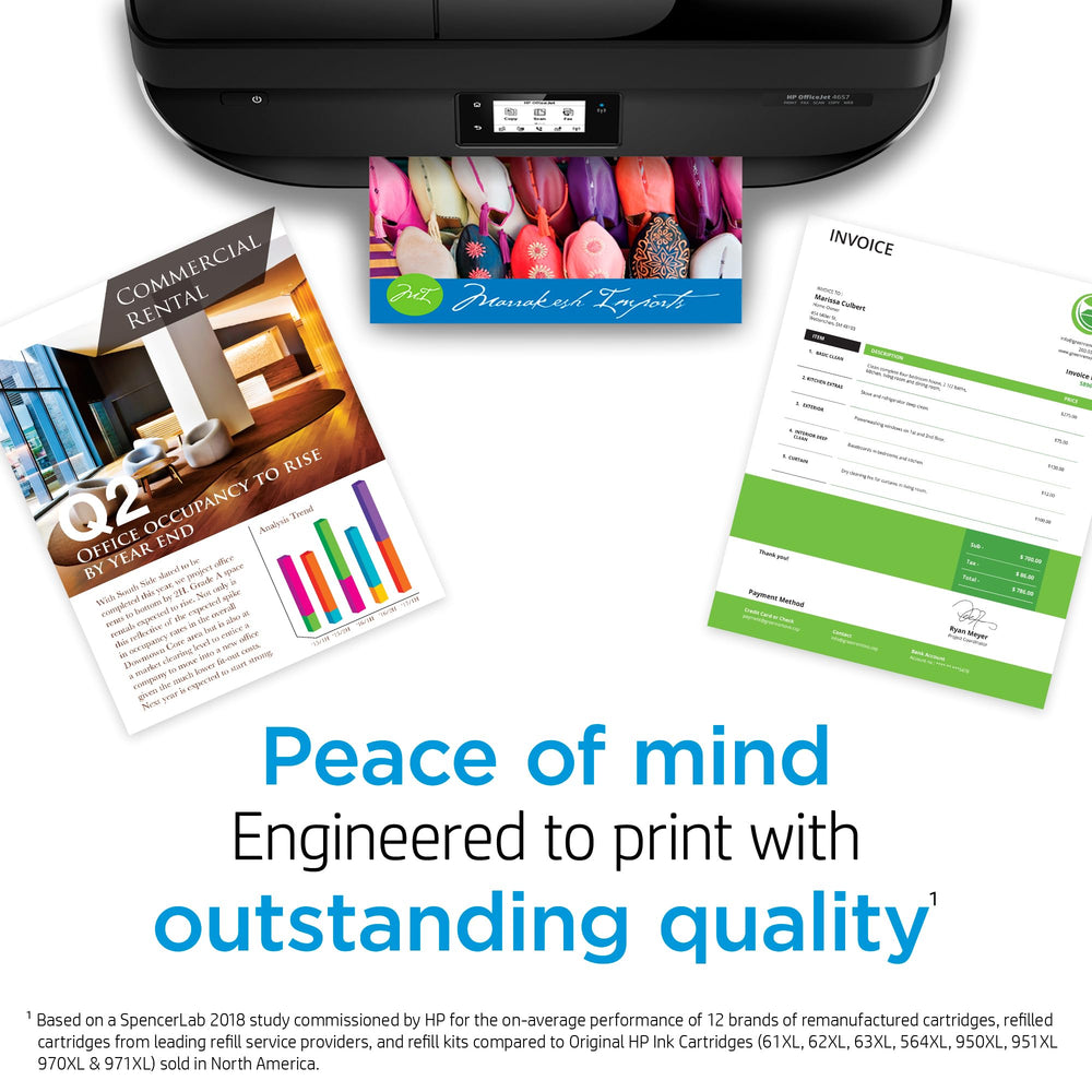 HP etiqueta del 910XL con número de modelo 3YL65AN claramente visible