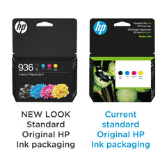 HP superficie del cartucho 936 detalle de boquilla y acabado para fiabilidad