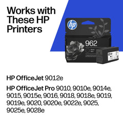 HP cartucho 962 detalle de la boca de tinta para instalación precisa