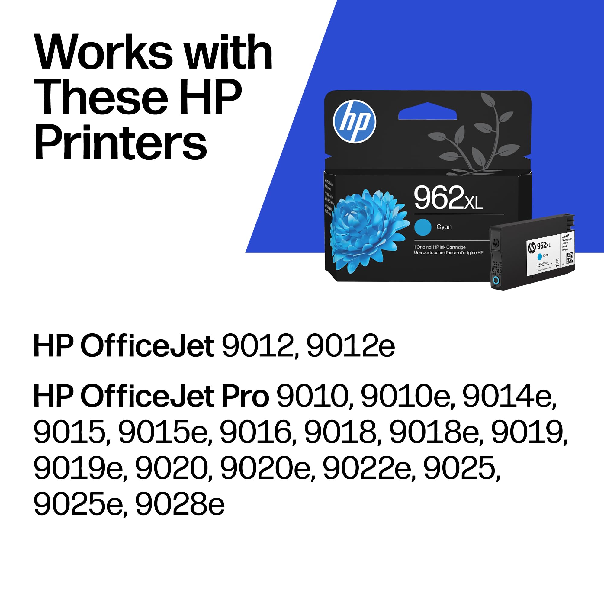 HP cartucho 962XL detalle del contacto y boquilla, facilita instalación sin fugas
