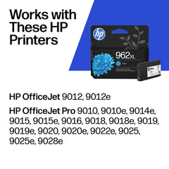 HP cartucho 962XL detalle del contacto y boquilla, facilita instalación sin fugas