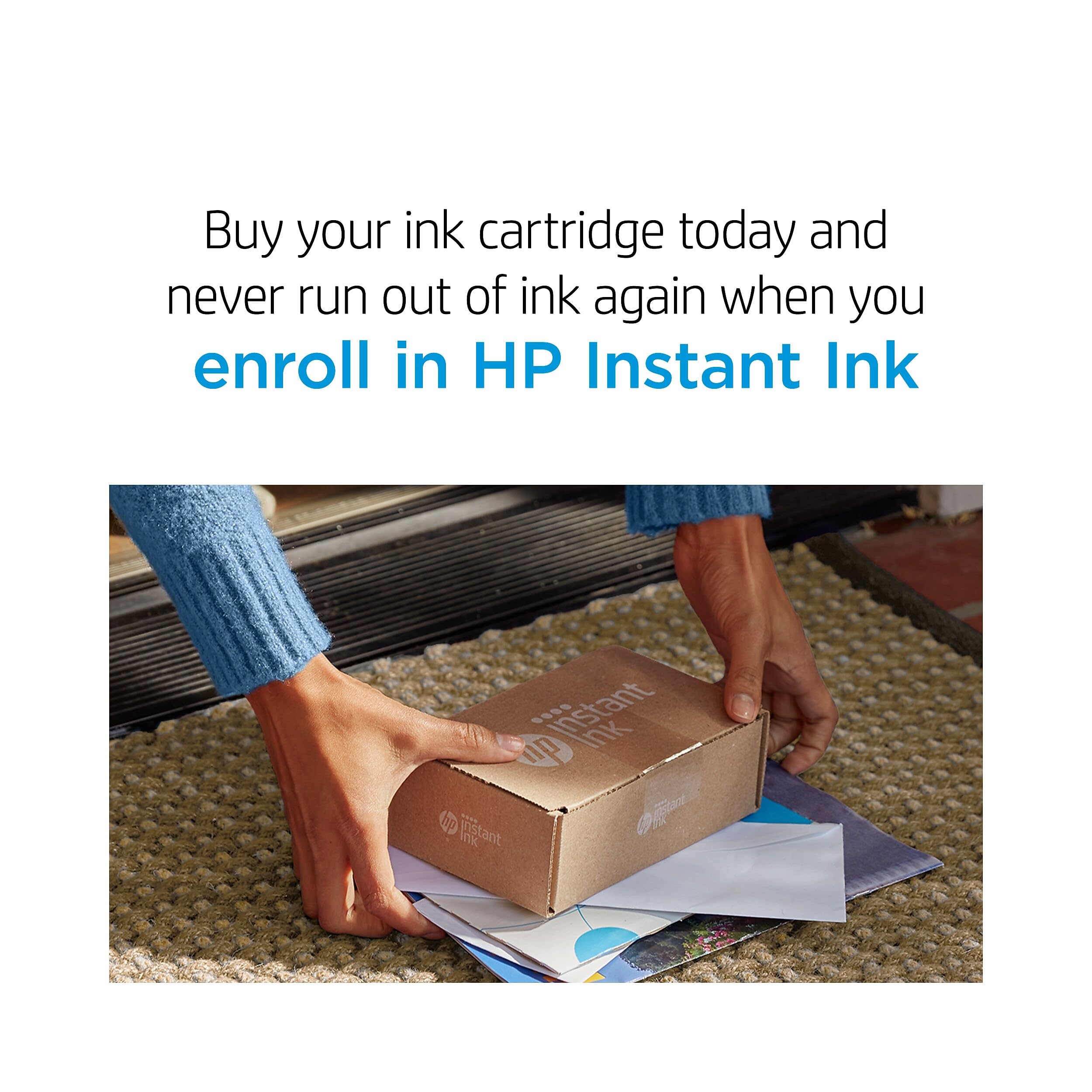 Cartucho HP instalado en impresora DeskJet demostrando encaje seguro