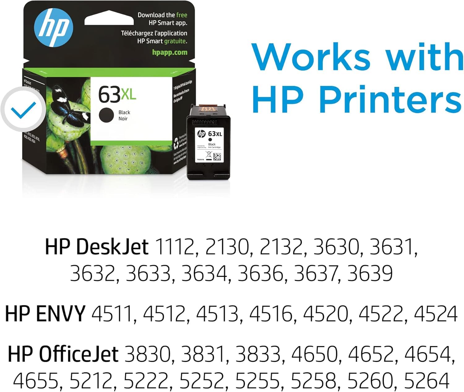 HP cartucho negro 63XL boquilla visible para impresión nítida y fiable