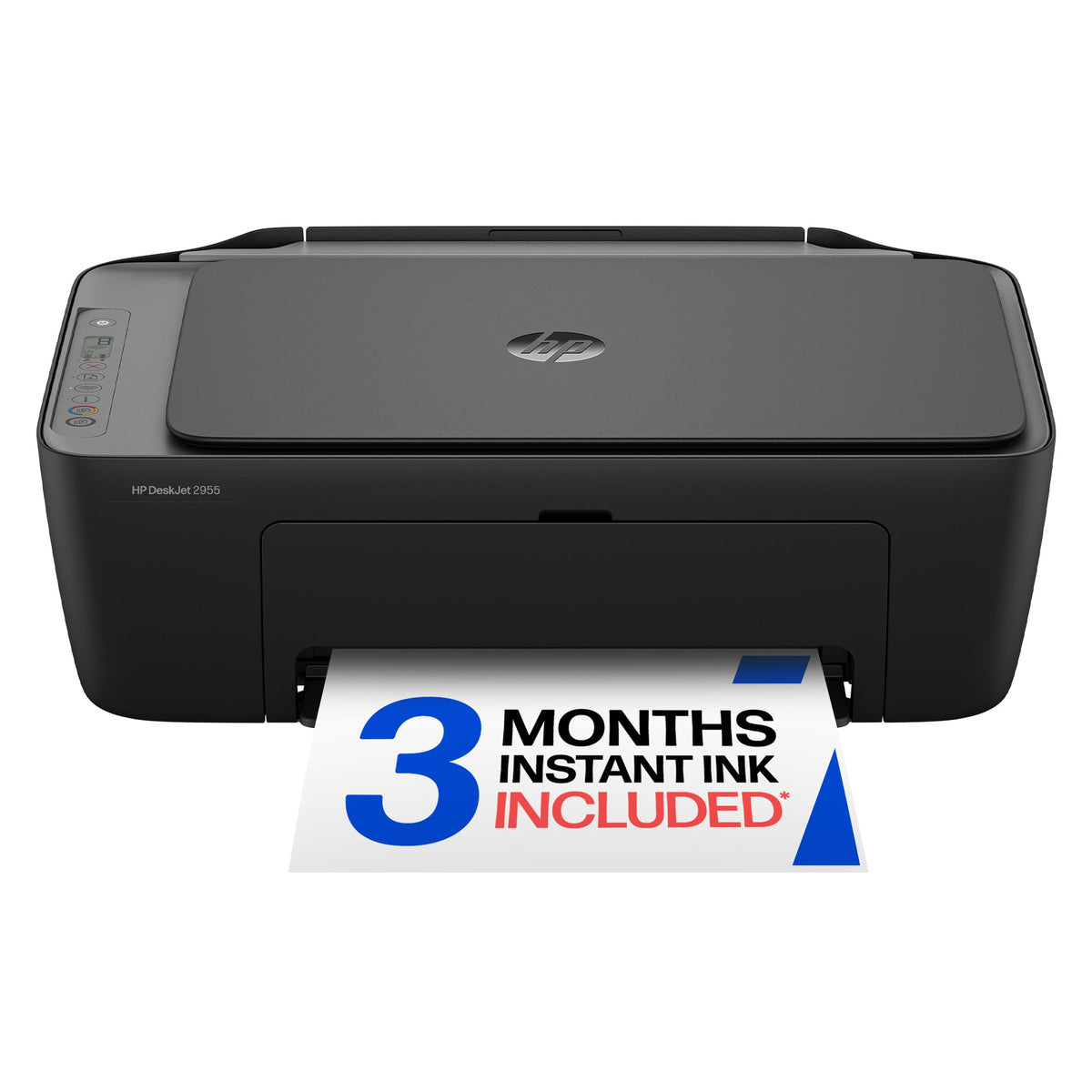 HP DeskJet 2955 vista frontal mostrando el diseño compacto y accesible