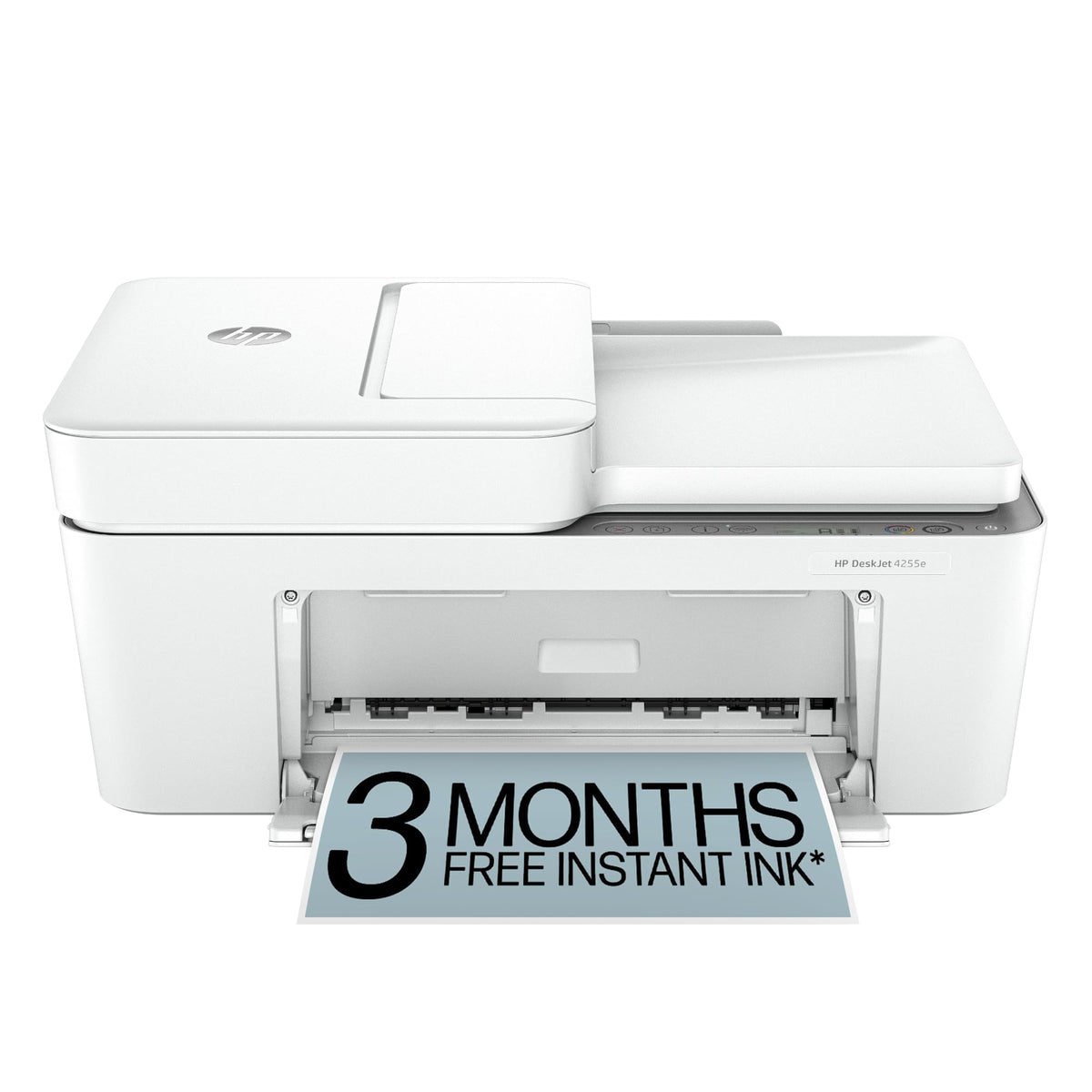 HP DeskJet 4255e frontal mostrando diseño compacto y fácil ubicación