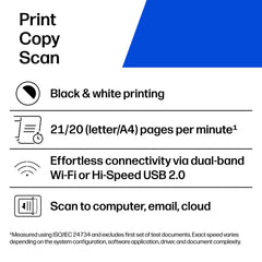 HP M140w comparación de tamaño sobre escritorio para espacios pequeños