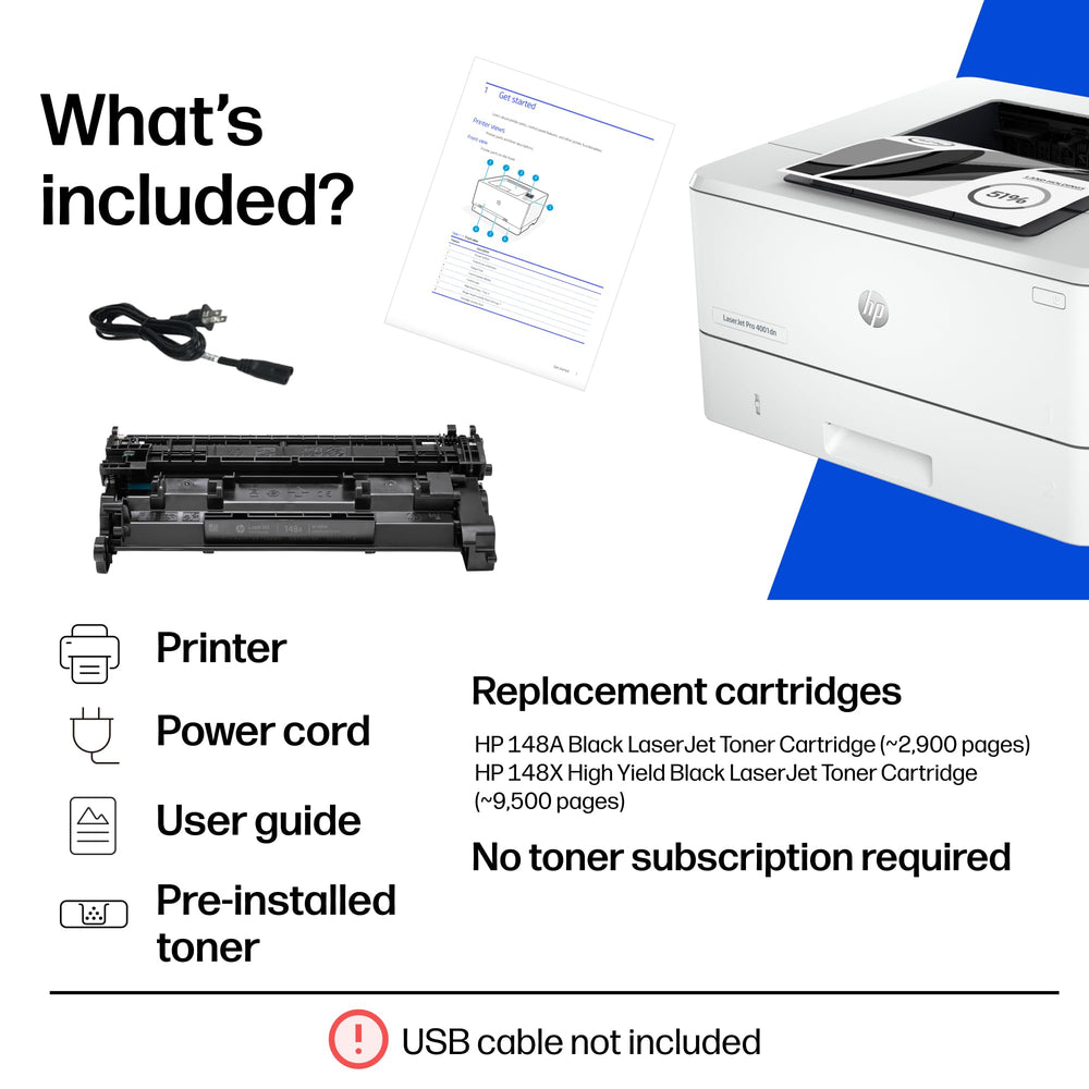 HP LaserJet Pro 4001dn comparación de tamaño con una persona para referencia de escala