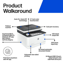 HP LaserJet Pro MFP 3101fdw alimentador automático de documentos ADF para escaneos múltiples