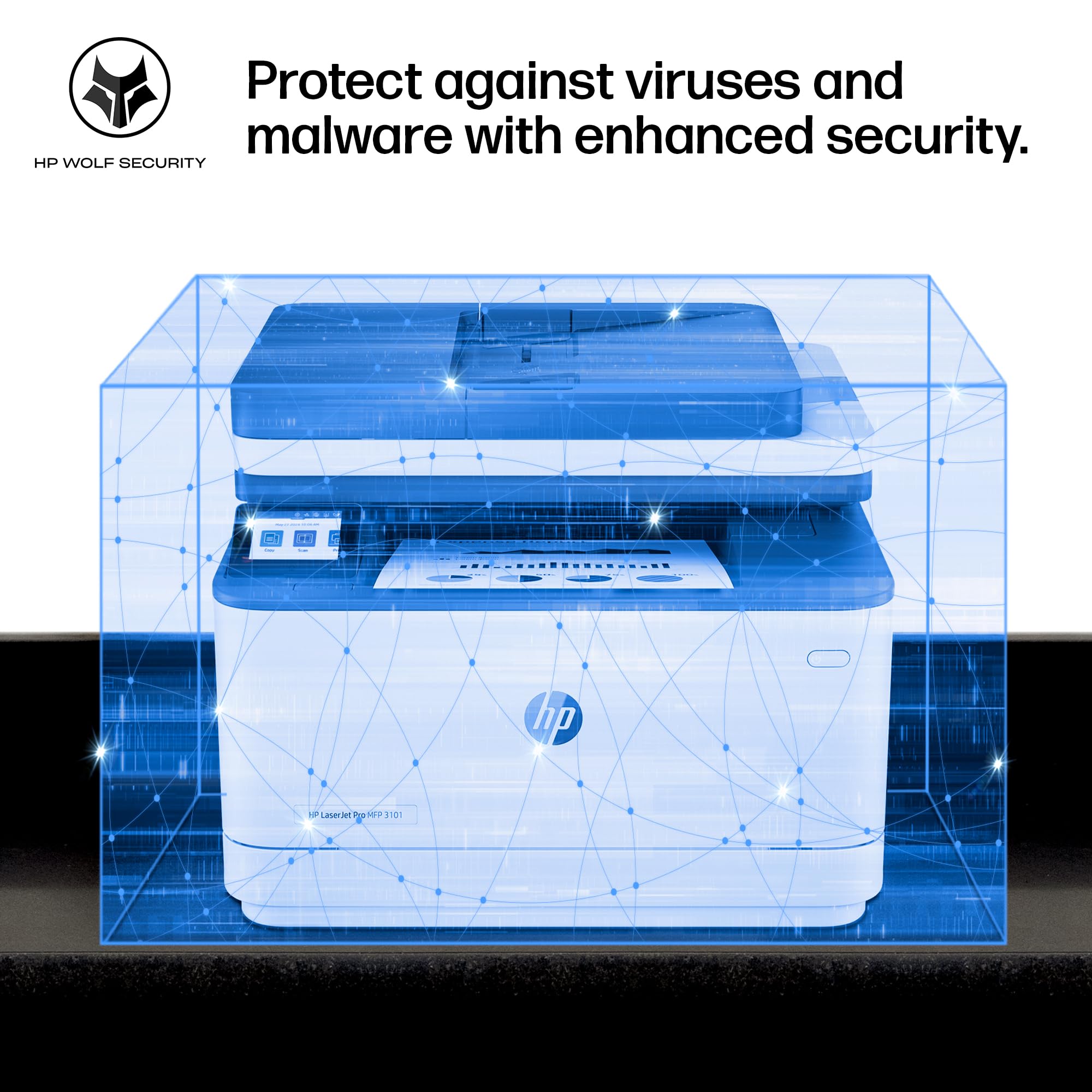 HP LaserJet Pro MFP 3101sdw en entorno de oficina facilitando trabajo colaborativo diario
