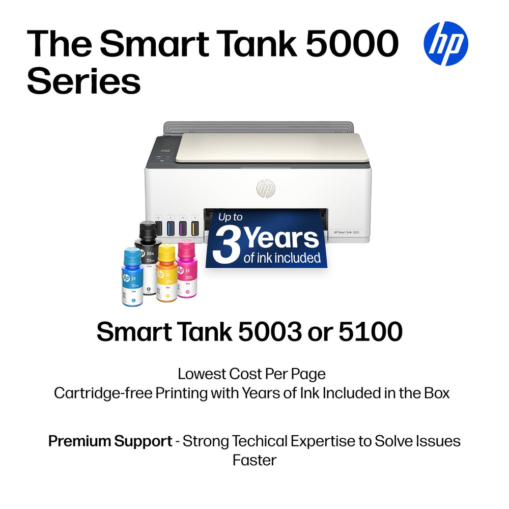 HP Smart Tank 5003 pantalla de la app HP Smart durante configuración inalámbrica