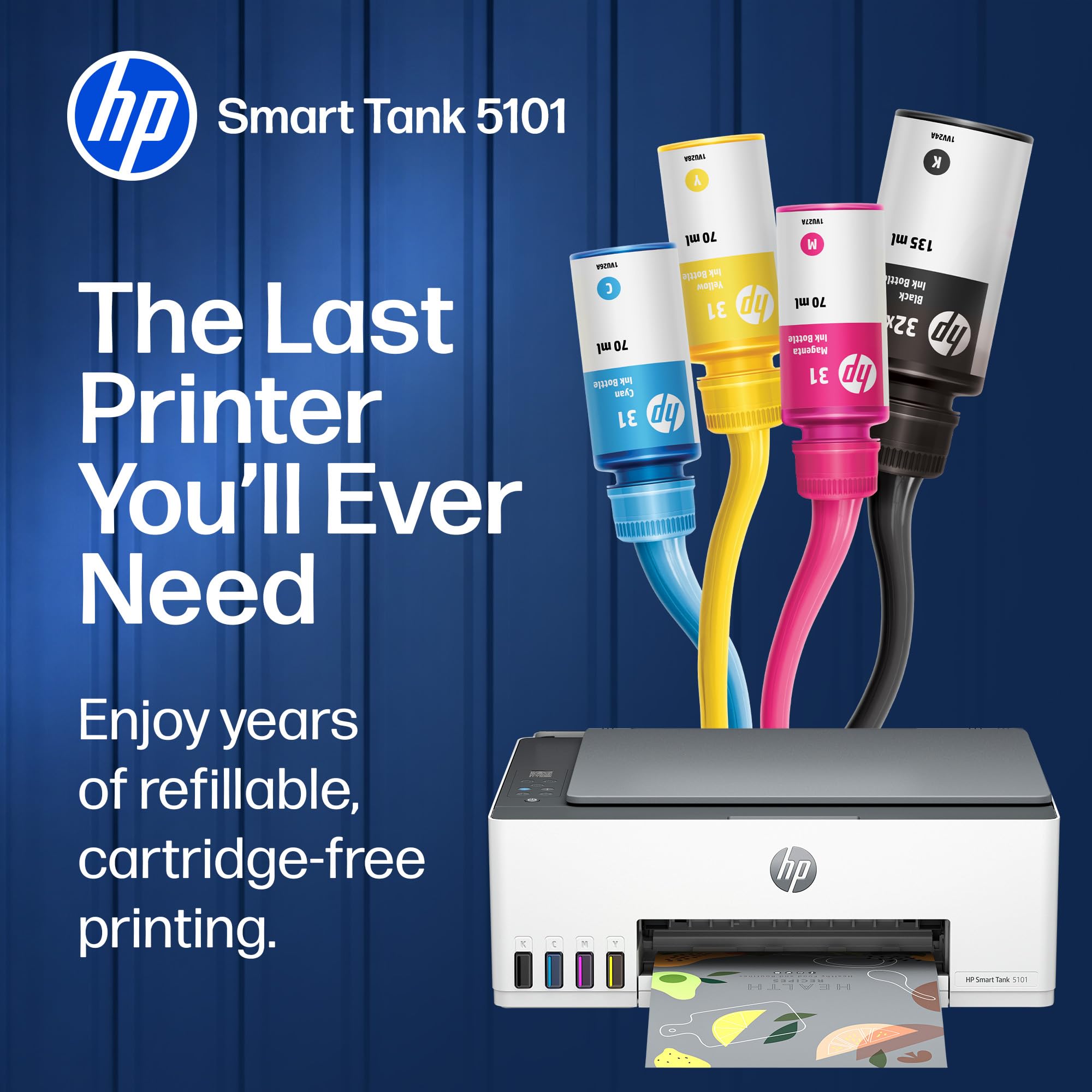 HP Smart Tank depósito de tinta visible y transparente, recarga sin derrames