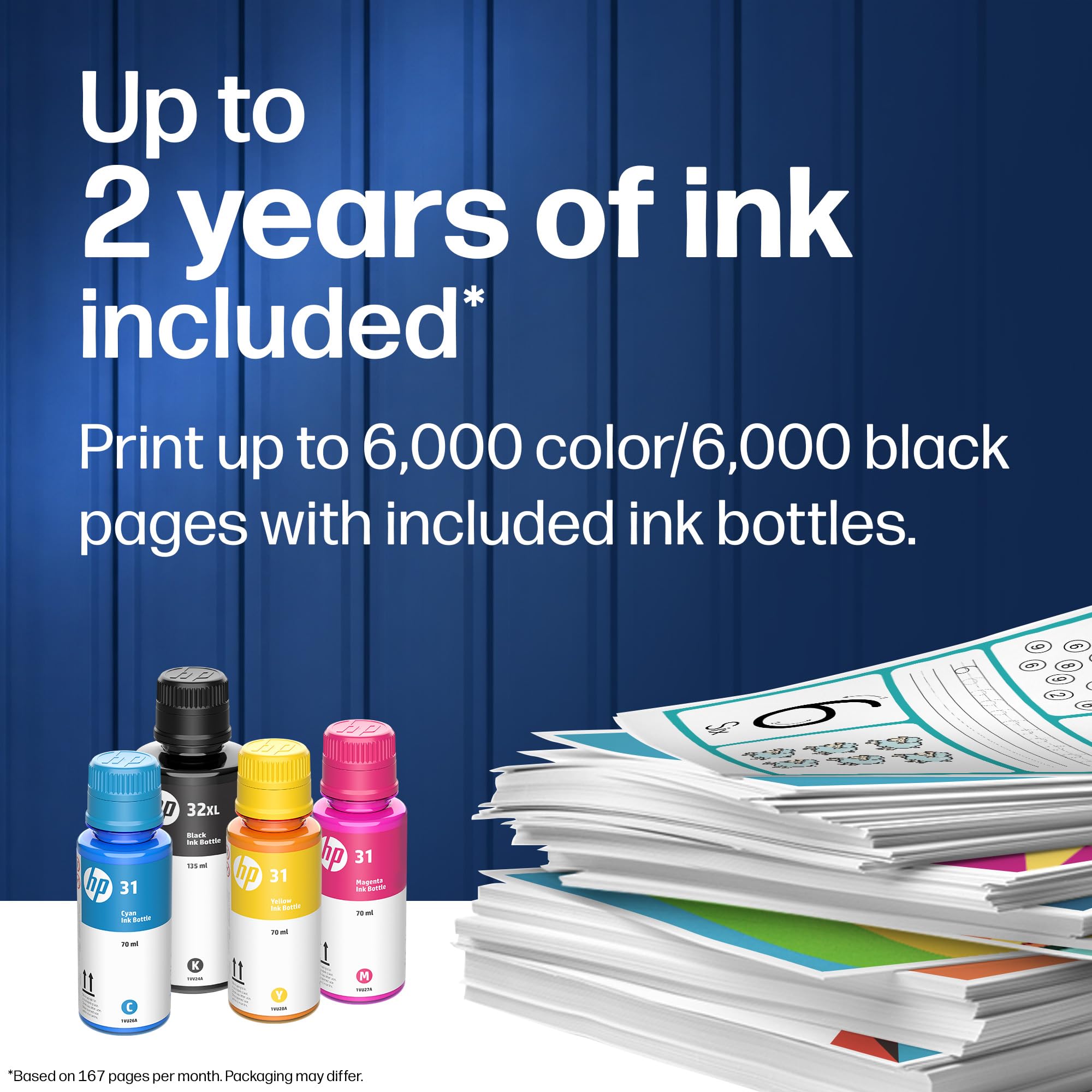 HP Smart Tank página impresa a color con texto nítido y colores vivos