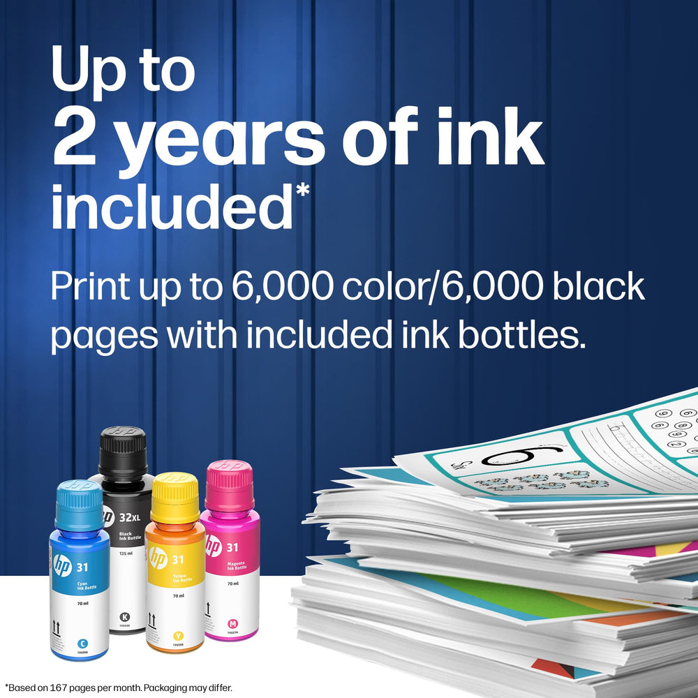 HP Smart Tank página impresa a color con texto nítido y colores vivos