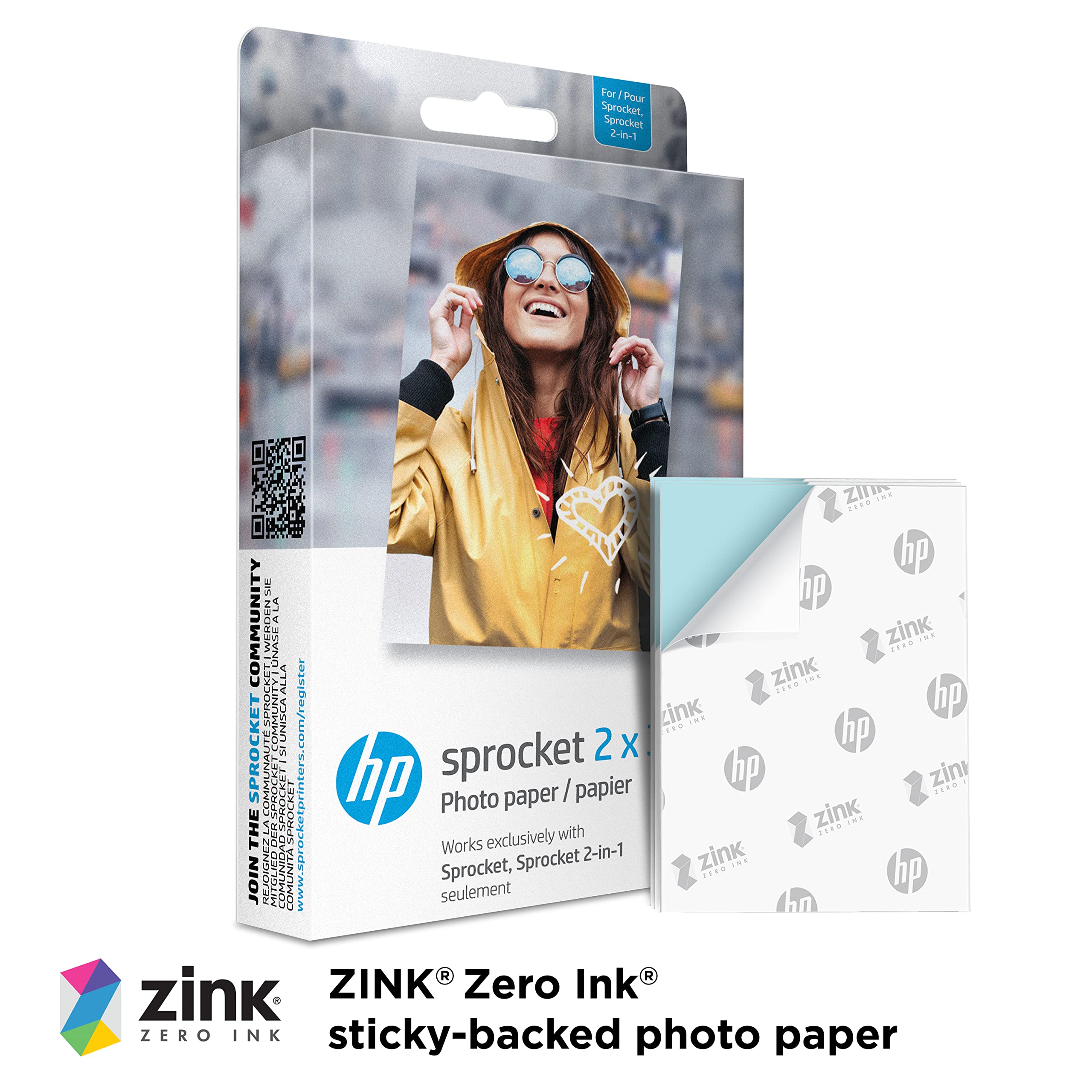 HP Sprocket close-up of glossy print surface highlighting vibrant color