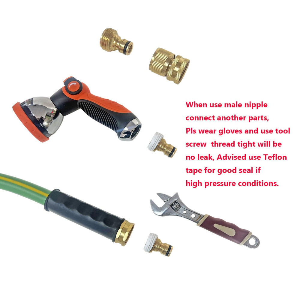 HQMPC pieza macho en primer plano, rosca afilada para ajuste seguro con PTFE
