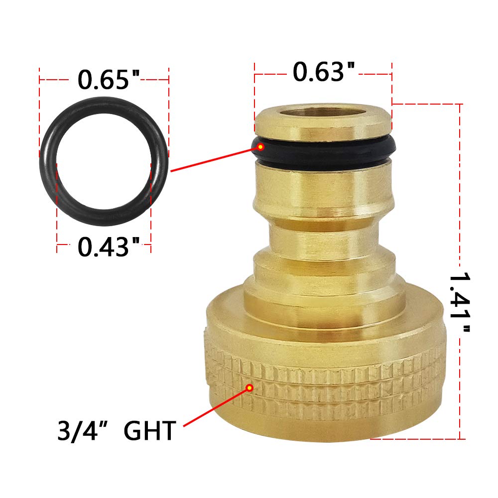 HQMPC conector montado en manguera ilustrando conexión rápida y sin fugas