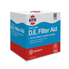 HTH envase frontal 10 lb mostrando producto y marca para mantenimiento claro