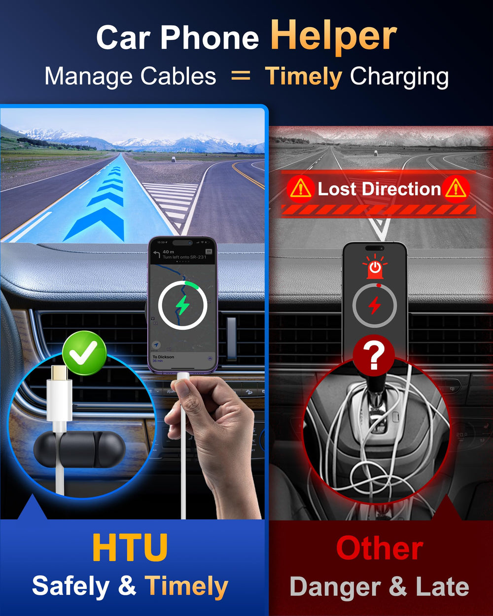 HTU uso en escritorio demostrando versatilidad fuera del coche