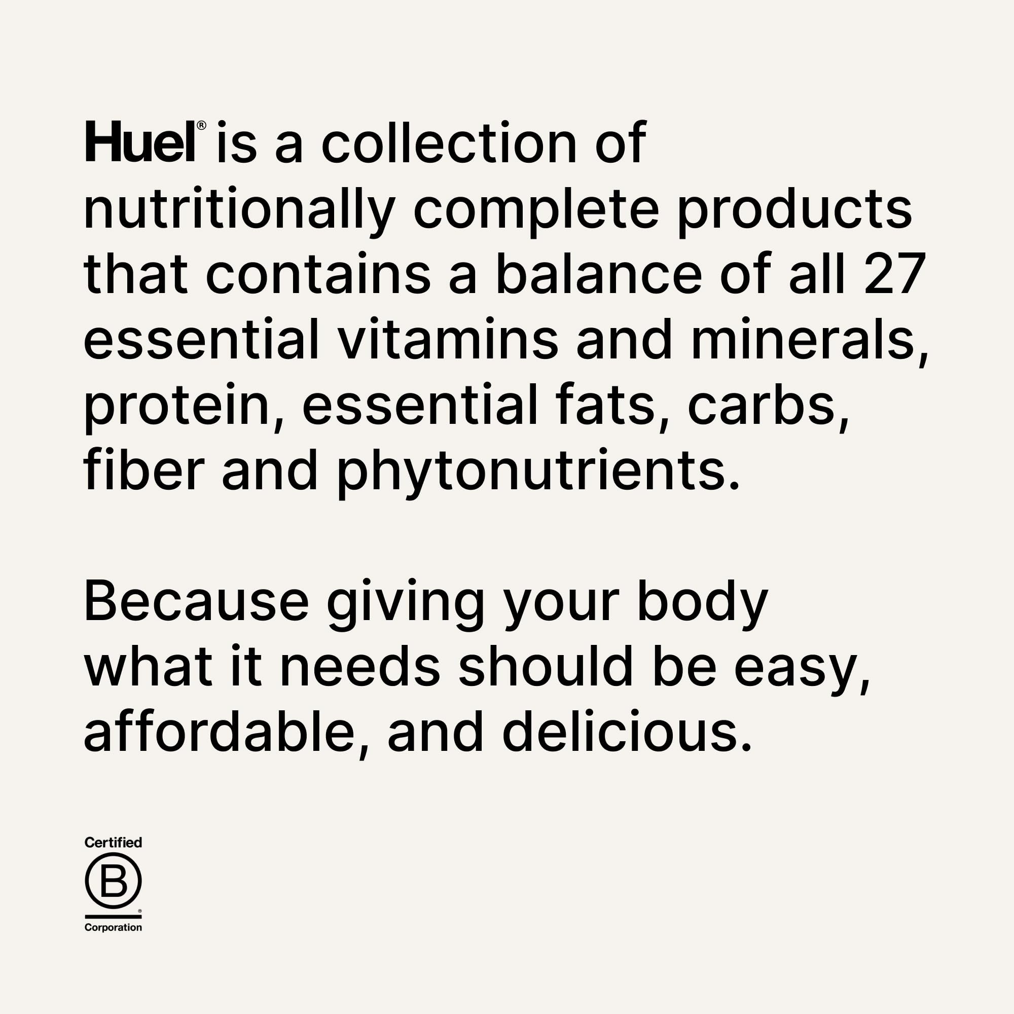 Huel Chocolate en entorno activo, ofreciendo proteína y sabor intenso