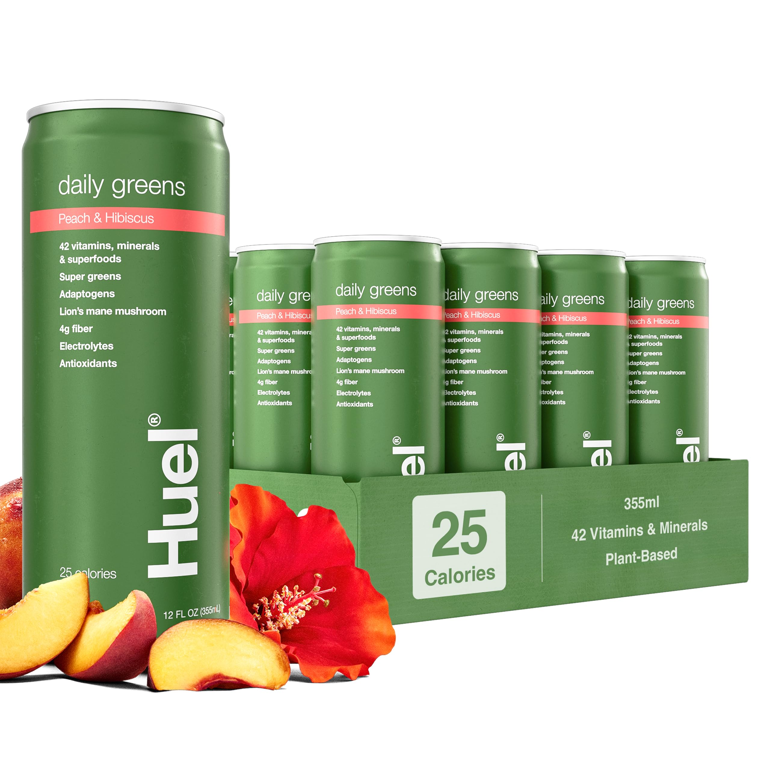 Huel Daily Greens frontal del envase mostrando diseño y facilidad de uso