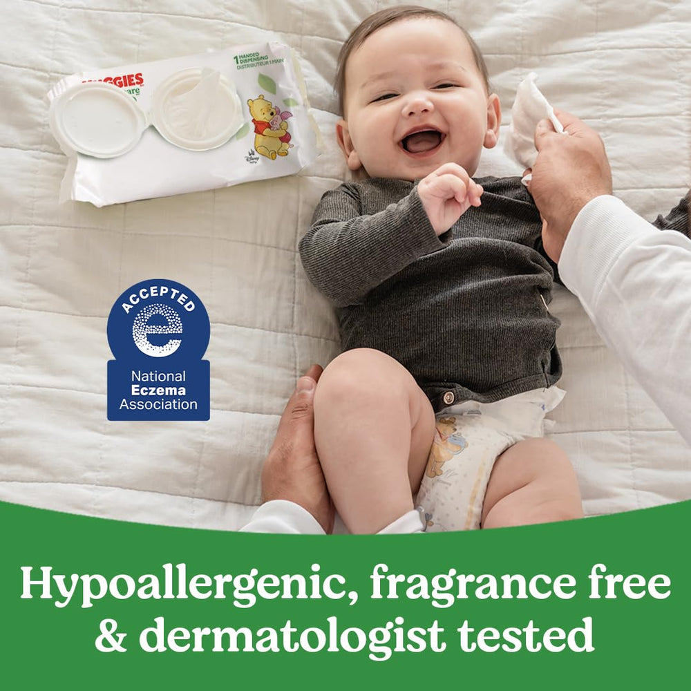 HUGGIES etiqueta con sello de la National Eczema Association, confianza para dermatitis