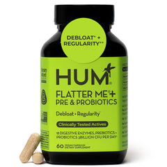 HUM frasco frontal mostrando la etiqueta y beneficios digestivos