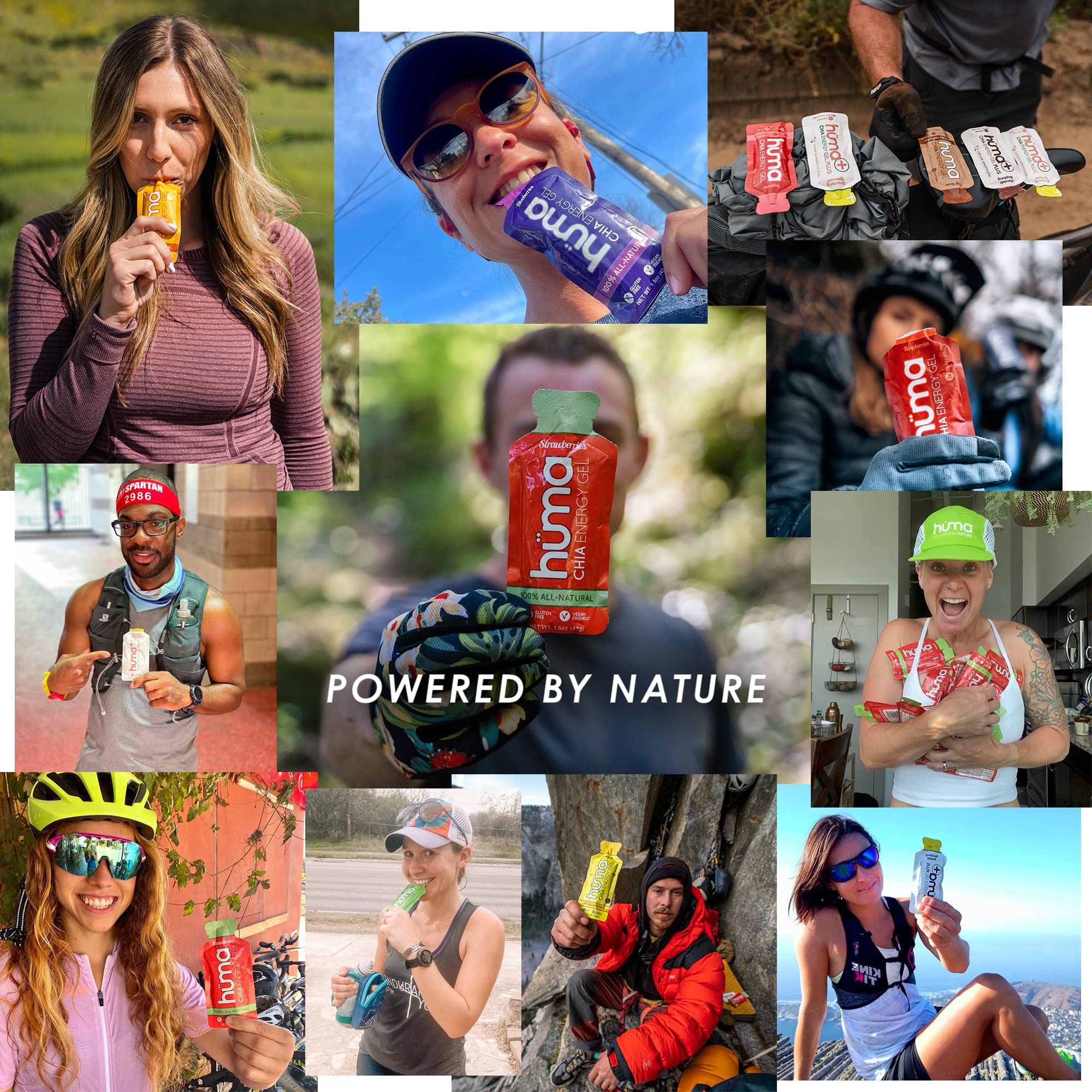 HÜMA CHIA ENERGY GEL sobre abierto que muestra consistencia y porción lista