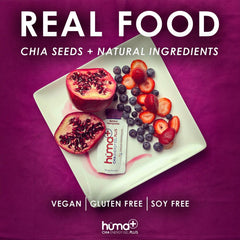 HÜMA CHIA ENERGY GEL mano sosteniendo gel para comparar tamaño práctico
