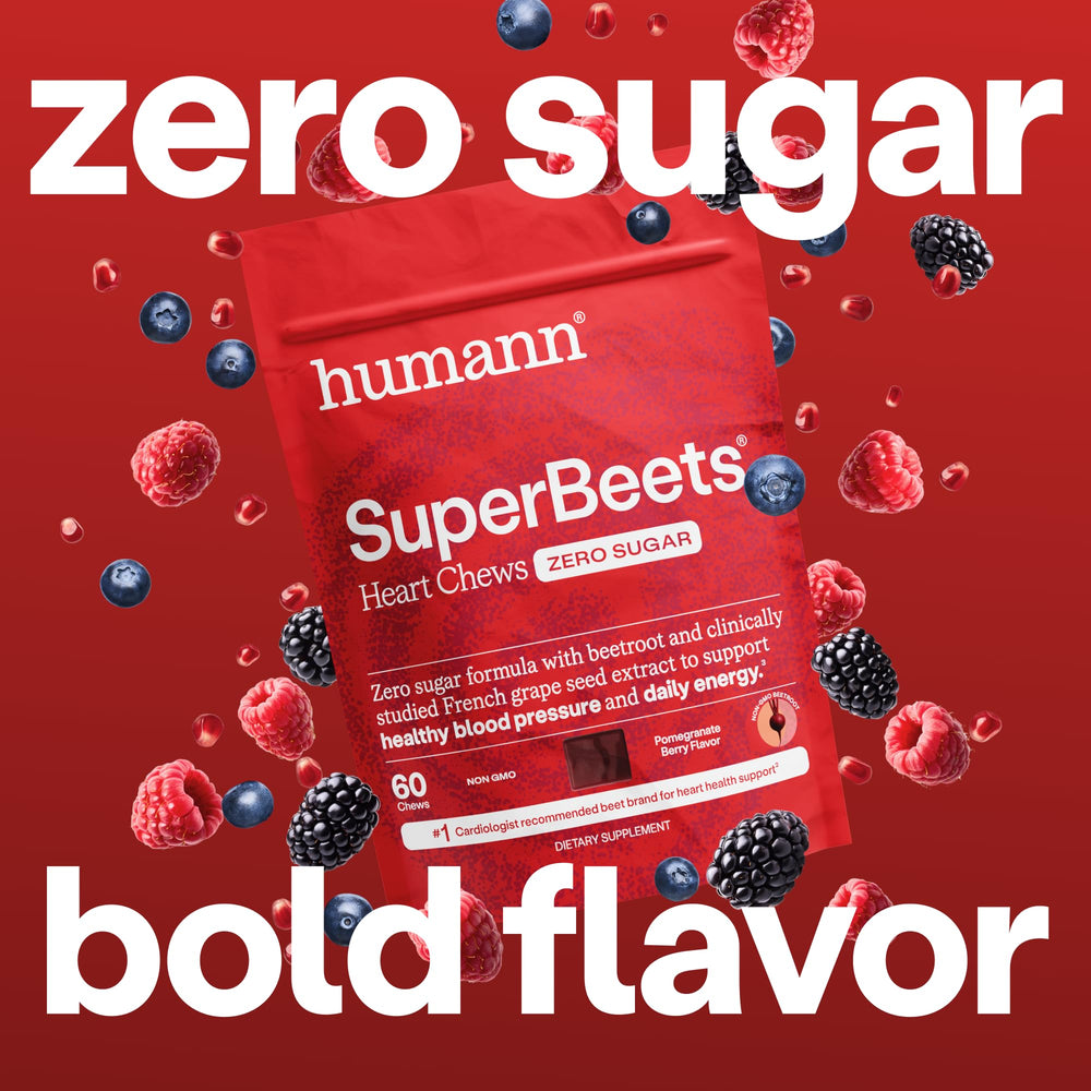 HumanN textura de las masticables SuperBeets vista cercana con aspecto suave y fácil ingestión