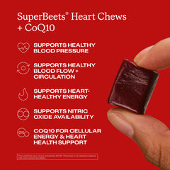 HumanN masticable SuperBeets en primer plano que facilita la toma diaria