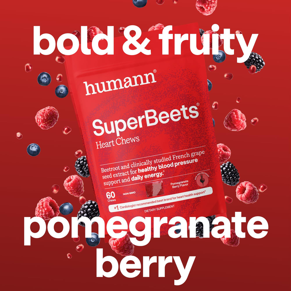 HumanN SuperBeets polvo de remolacha en cuchara, origen USA y nitratos vegetales