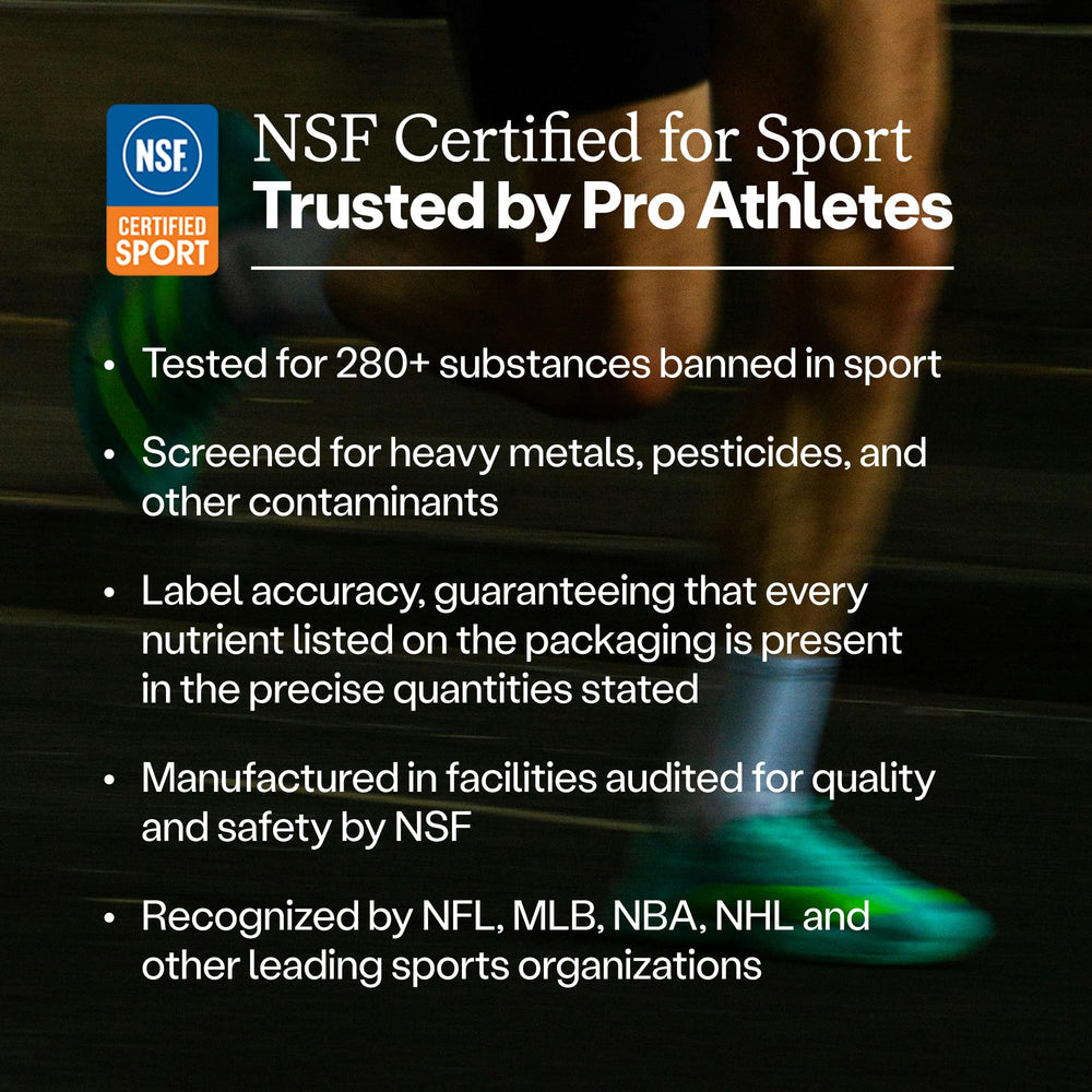 HumanN etiqueta SuperBeets Sport con certificaciones NSF y seguridad deportiva