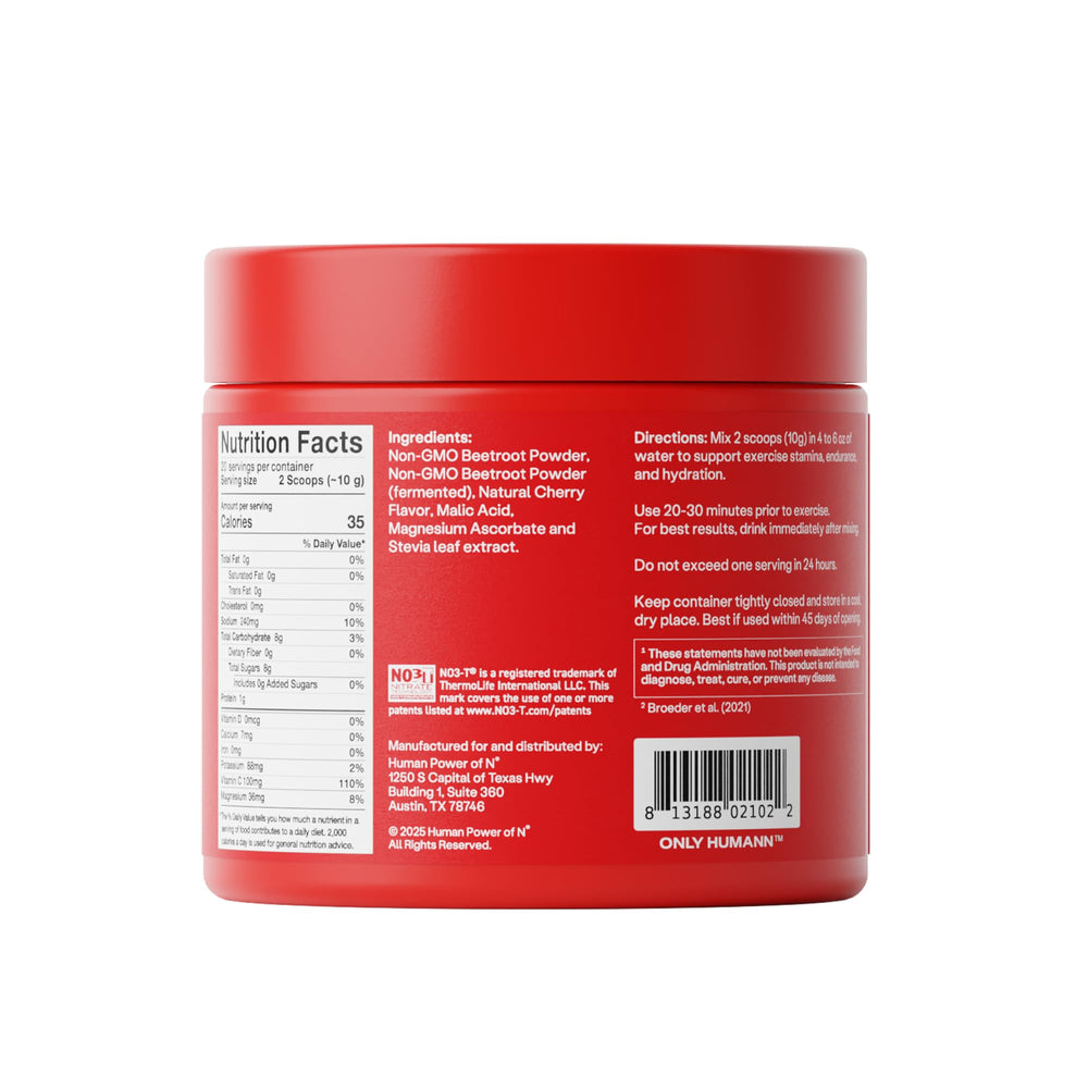 HumanN ingredientes de remolacha en SuperBeets Sport destacando origen vegetal
