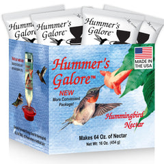 Hummer's Galore frente del empaque mostrando 4 sobres y beneficios de uso