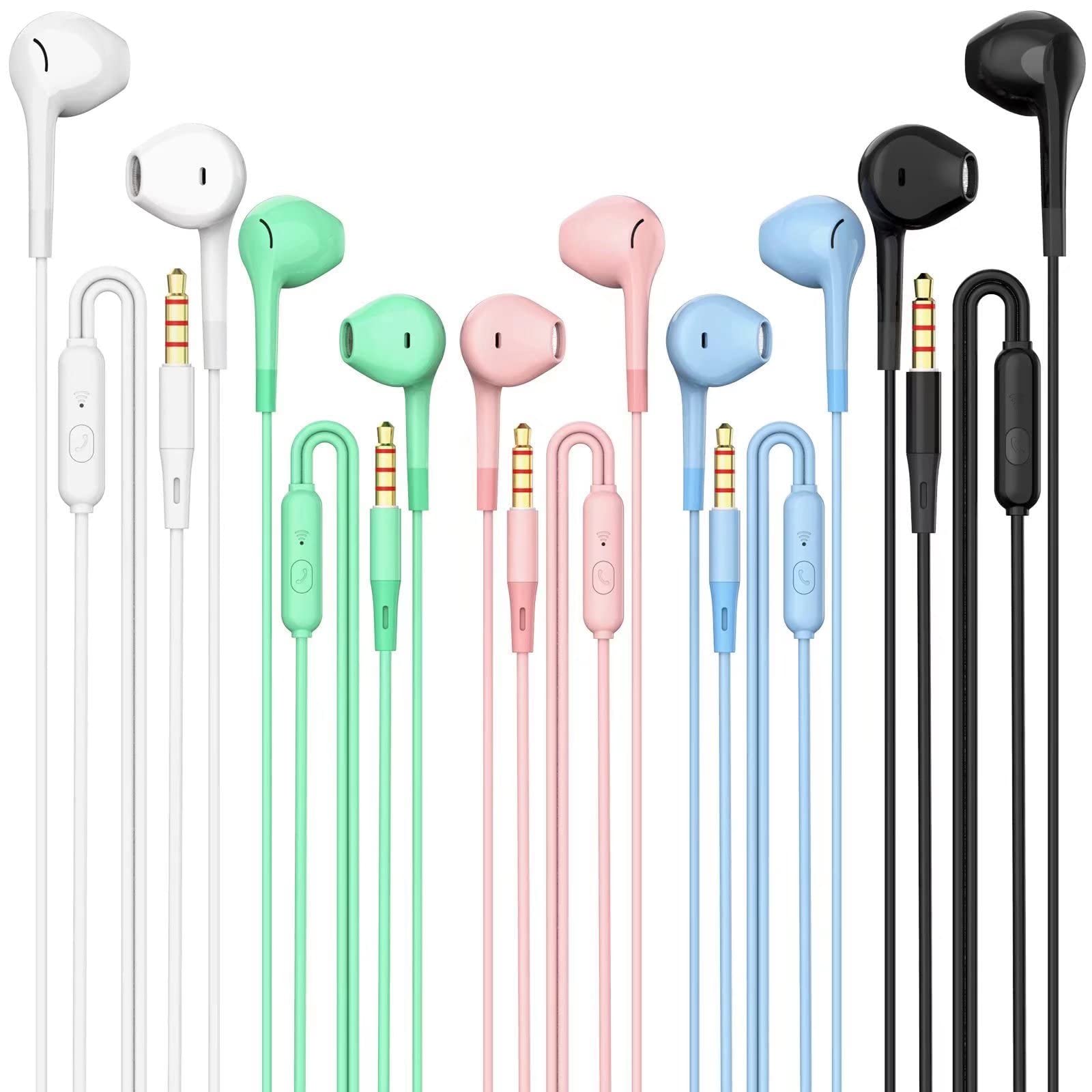 HUOMU auriculares pack frontal mostrando cinco pares y beneficios de ahorro