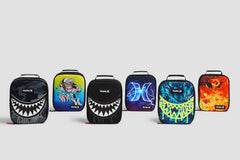Hurley bolsa en uso con sándwich y bebida para transporte fácil