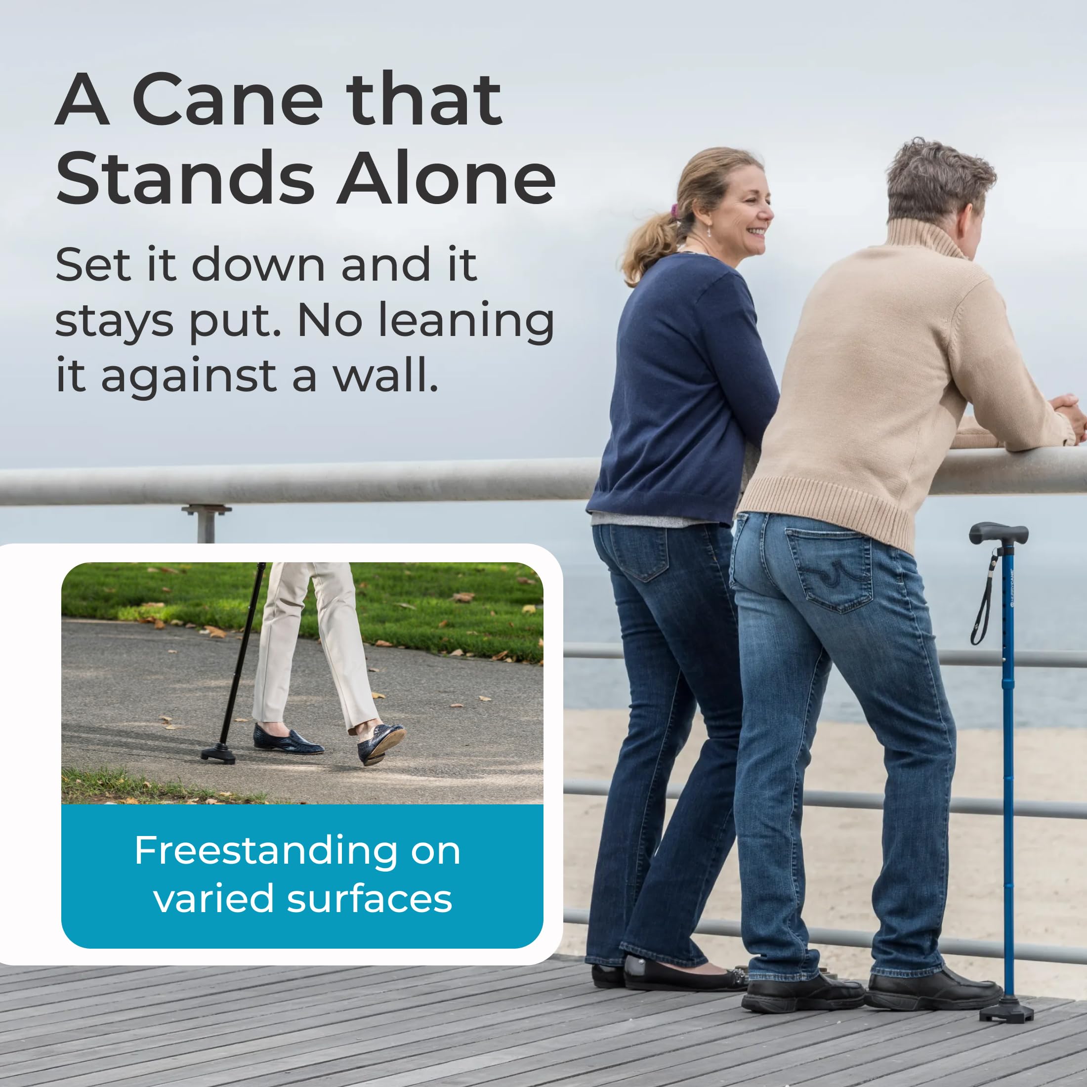 HurryCane de pie sin apoyo para conveniencia en uso diario