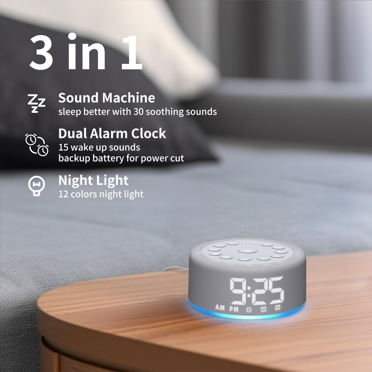 Hushing primer plano de los botones y controles que facilita el ajuste rápido de sonidos