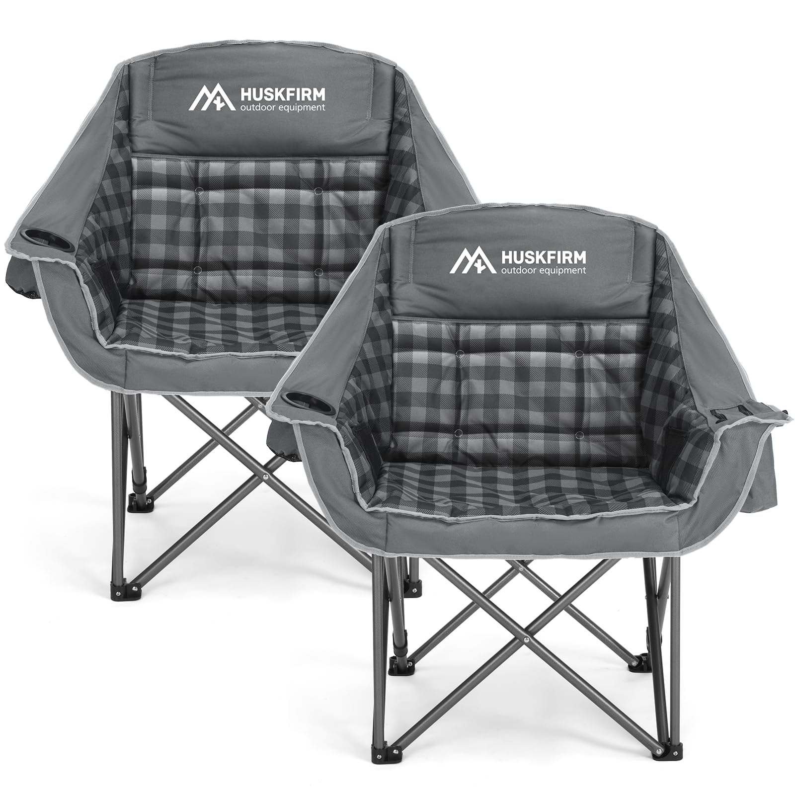 Huskfirm vista frontal del pack gris mostrando robustez y confort