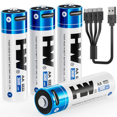 HW frontal del pack de pilas AA muestra diseño y cantidad, energía fiable