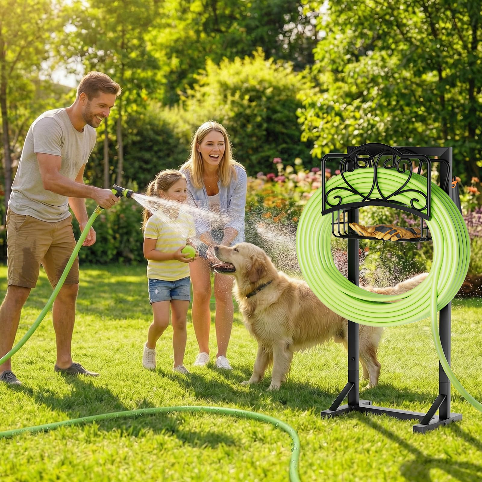HXJLJY in a spring garden lifestyle scene showing neat yard appearance benefit