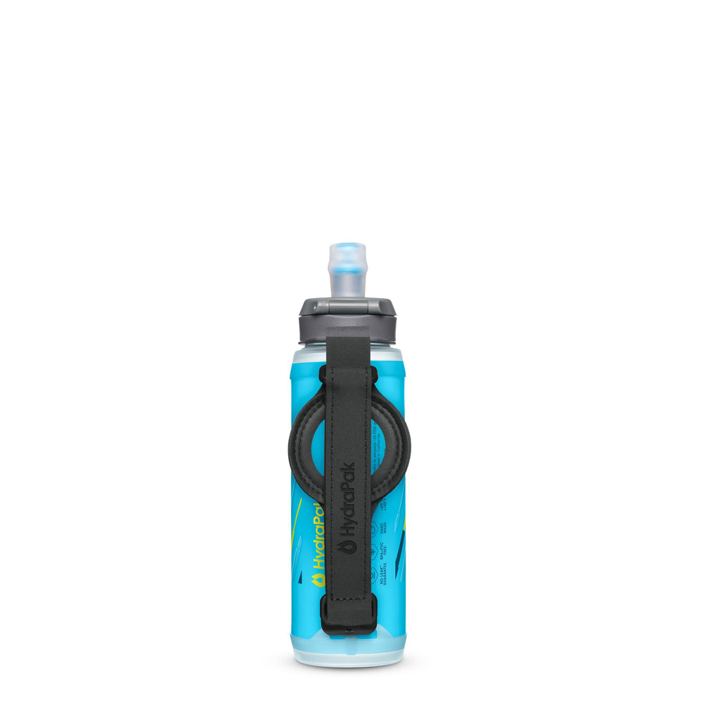 HydraPak SkyFlask Speed vista frontal mostrando forma y color Malibu, hidratación ligera