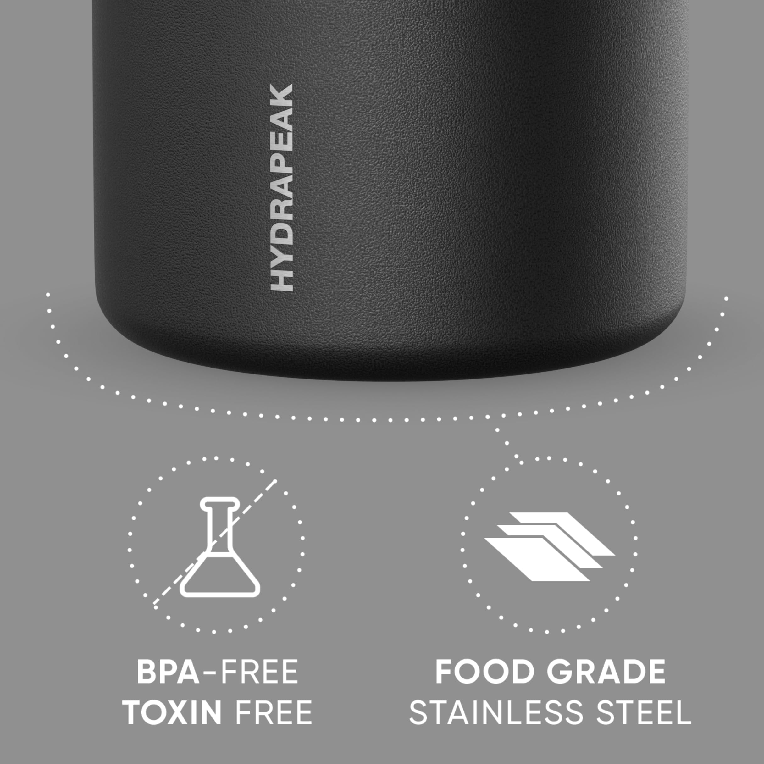 Hydrapeak boca ancha para servir y comer fácilmente desde el tarro