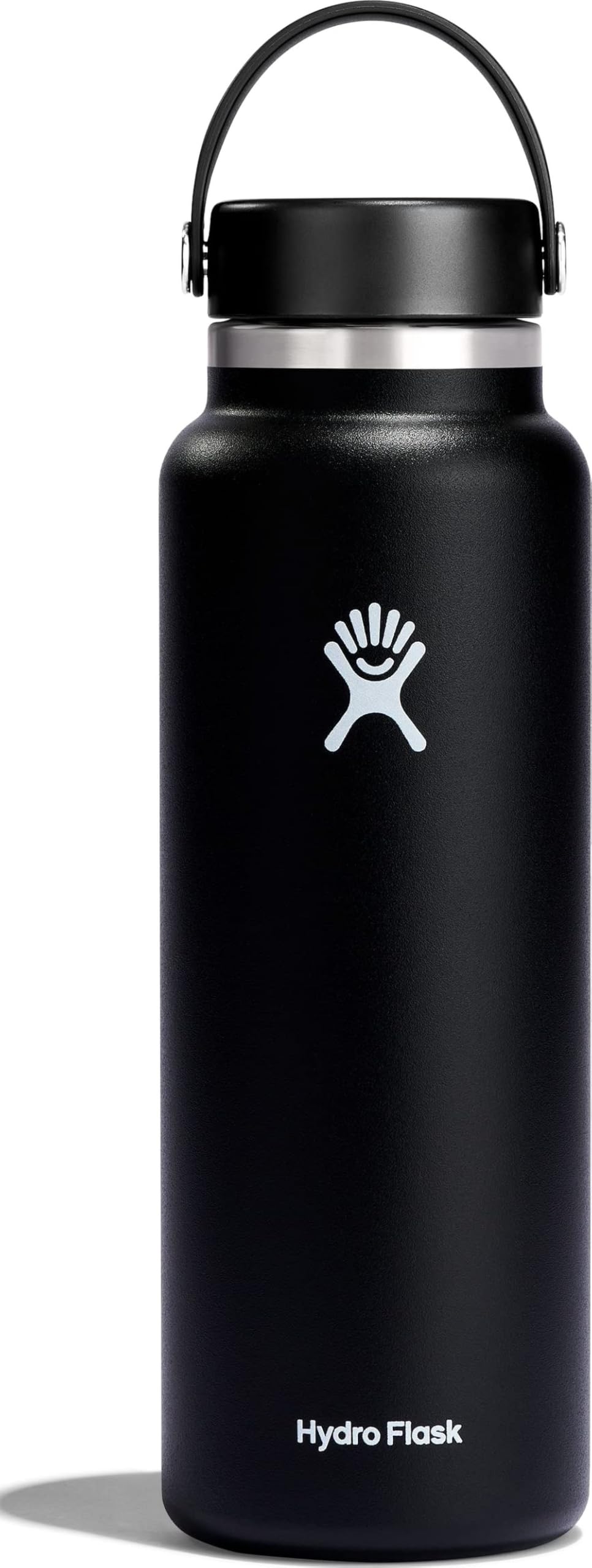 Hydro Flask botella 40 oz vista frontal, capacidad y diseño portátil