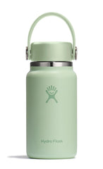 Hydro Flask micro bottle frontal Aloe mostrando diseño compacto y beneficio portátil