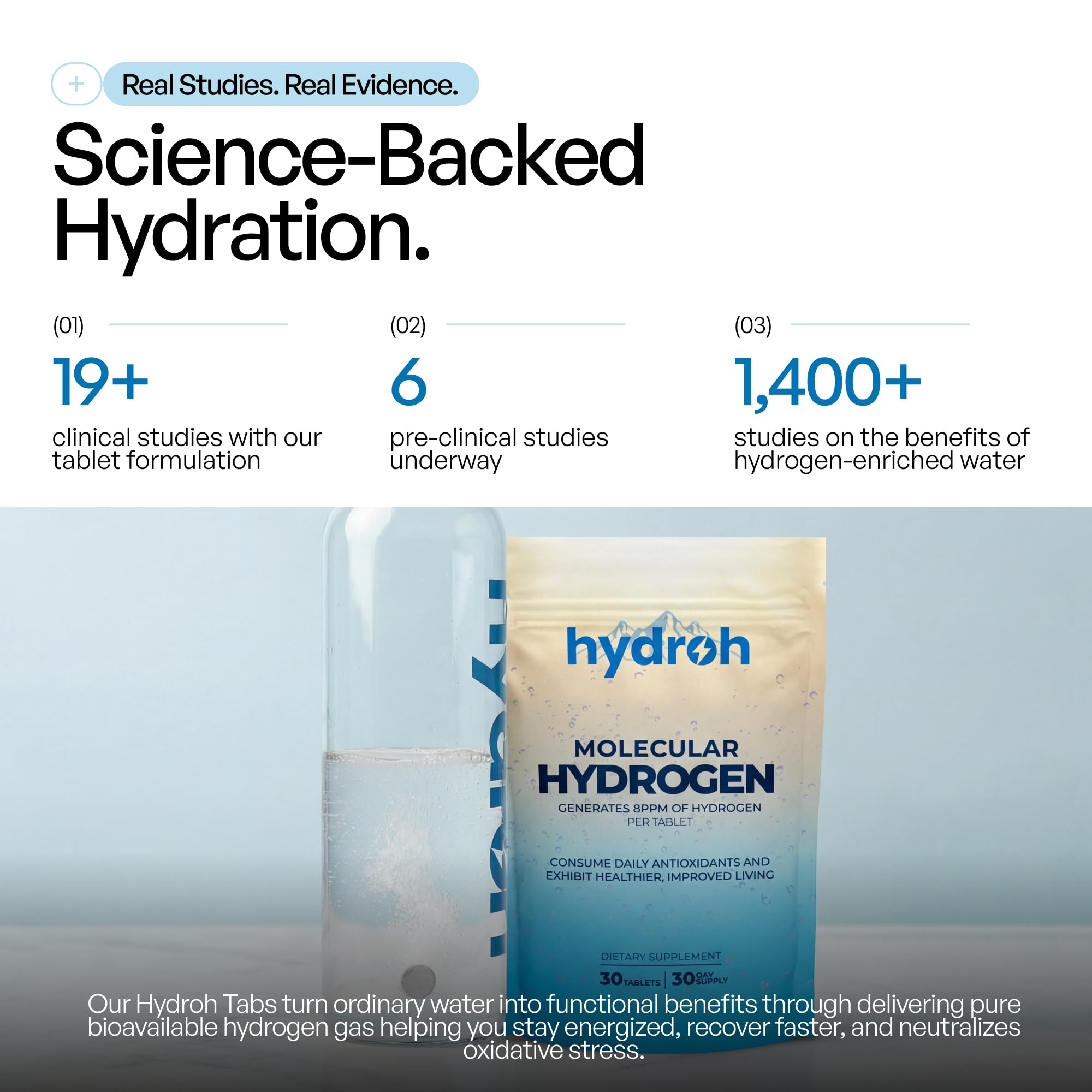 hydroh botella portátil en uso, fácil de llevar
