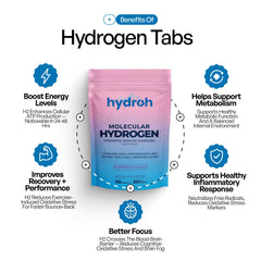 hydroh tabletas efervescentes en vaso con agua, disolución rápida clara