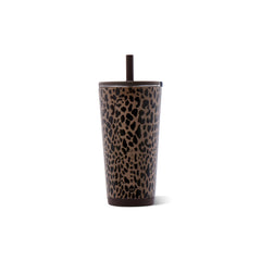 HydroJug vista frontal Brown Leopard, diseño moderno y portátil